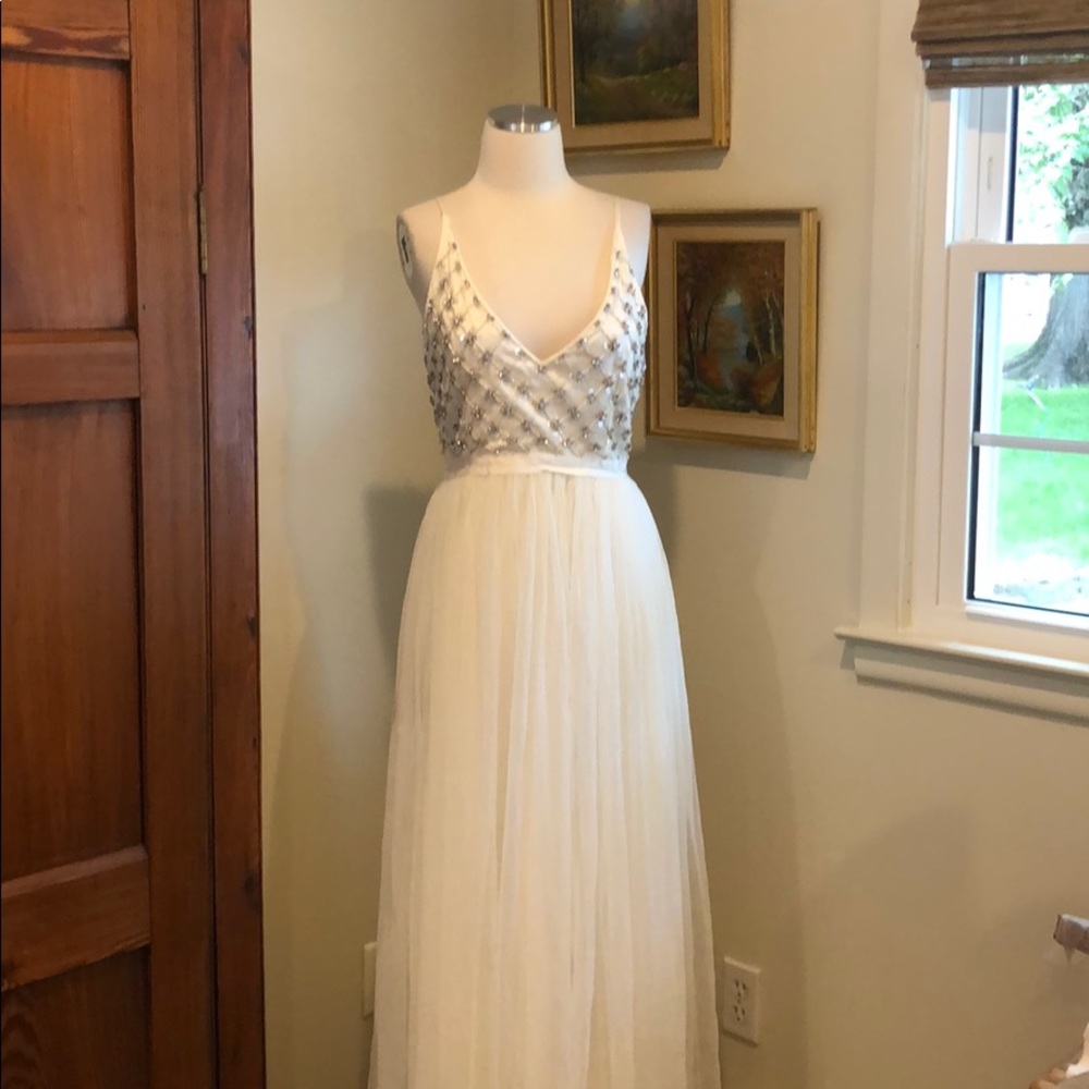 BHLDN Myra Gown by Ranna Gill NWOT White Elopement - Picture 4 of 8